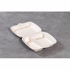 Hämtbox 2-fack, bagasse, 200st