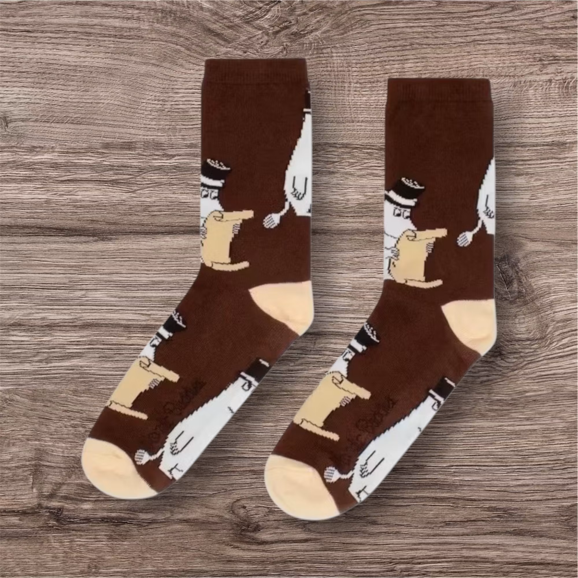 Mumin herrstrumpor med Muminpappan Brun