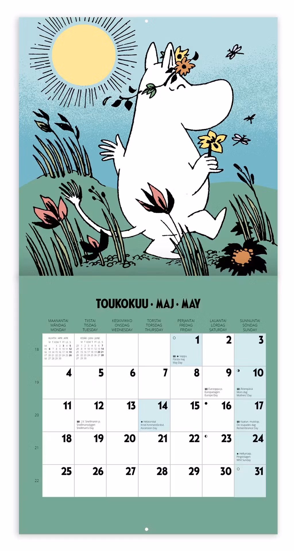 Mumin väggkalender 2026 20x20cm