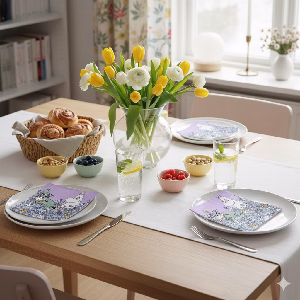 Moomin Arabia pappersservett 33cm Vänner för alltid