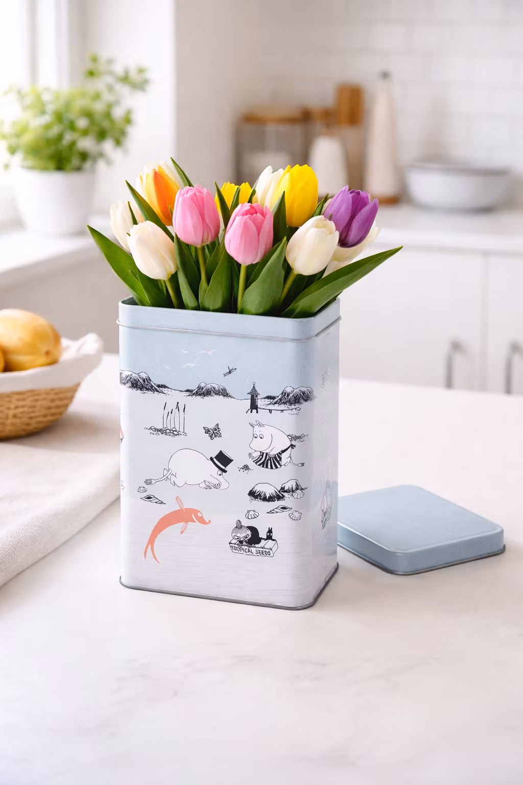 Mumin kaffeburk Strandtur Blå