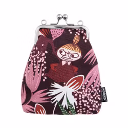 Mumin axelväska/tygväska Knopp mörkröd