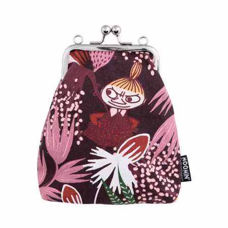 Mumin axelväska/tygväska Knopp mörkröd