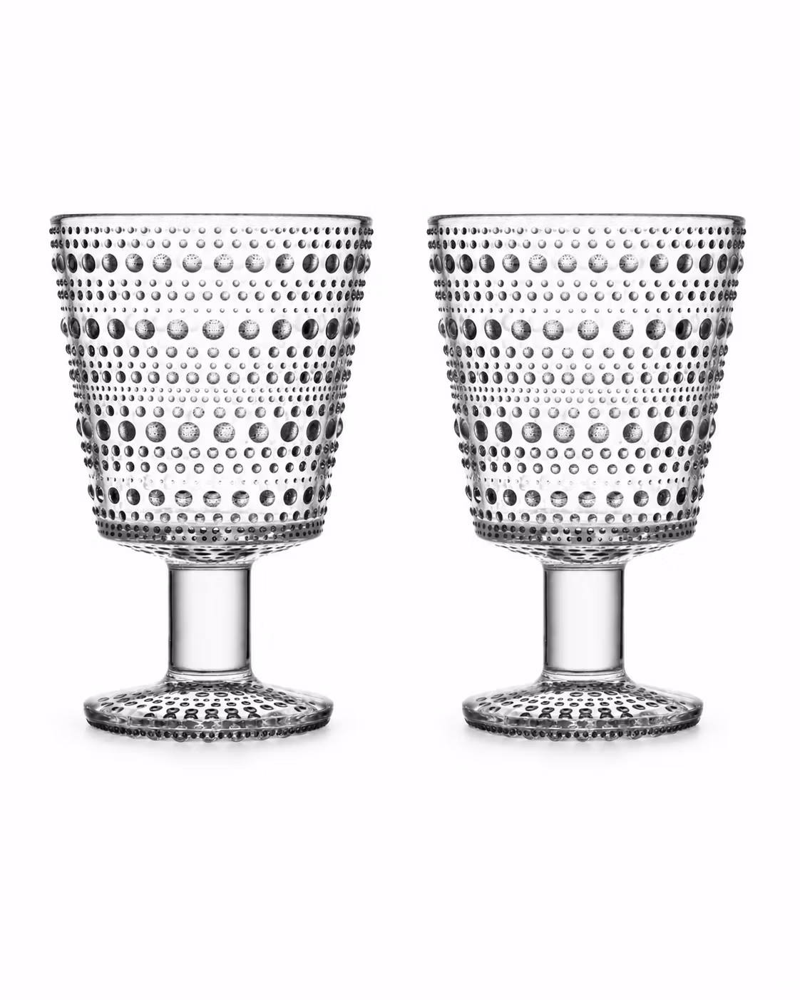 Kastehelmi glas på fot 26cl klar 2-pack