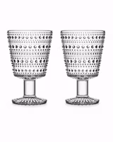 Kastehelmi glas på fot 26cl klar 2-pack