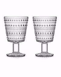 Kastehelmi glas på fot 26cl klar 2-pack
