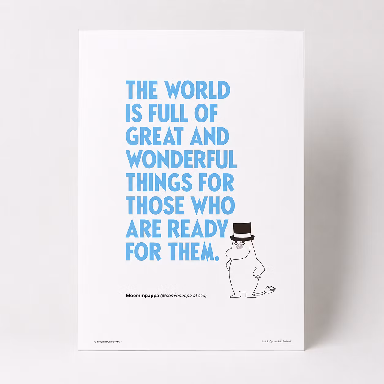 Mumin poster 24x30 cm - Citat med Muminpappan