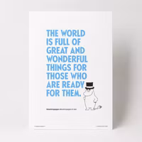 Mumin poster 24x30 cm - Citat med Muminpappan