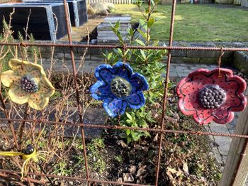 Blommor till armeringsnät
