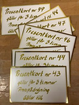 Presentkort/Prova på drejning