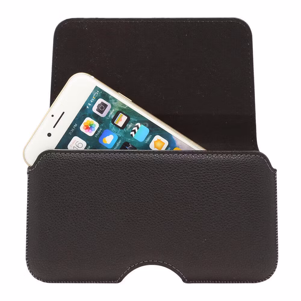 Universal belteveske for mobil | Horisontal Large 5,5" | Sort