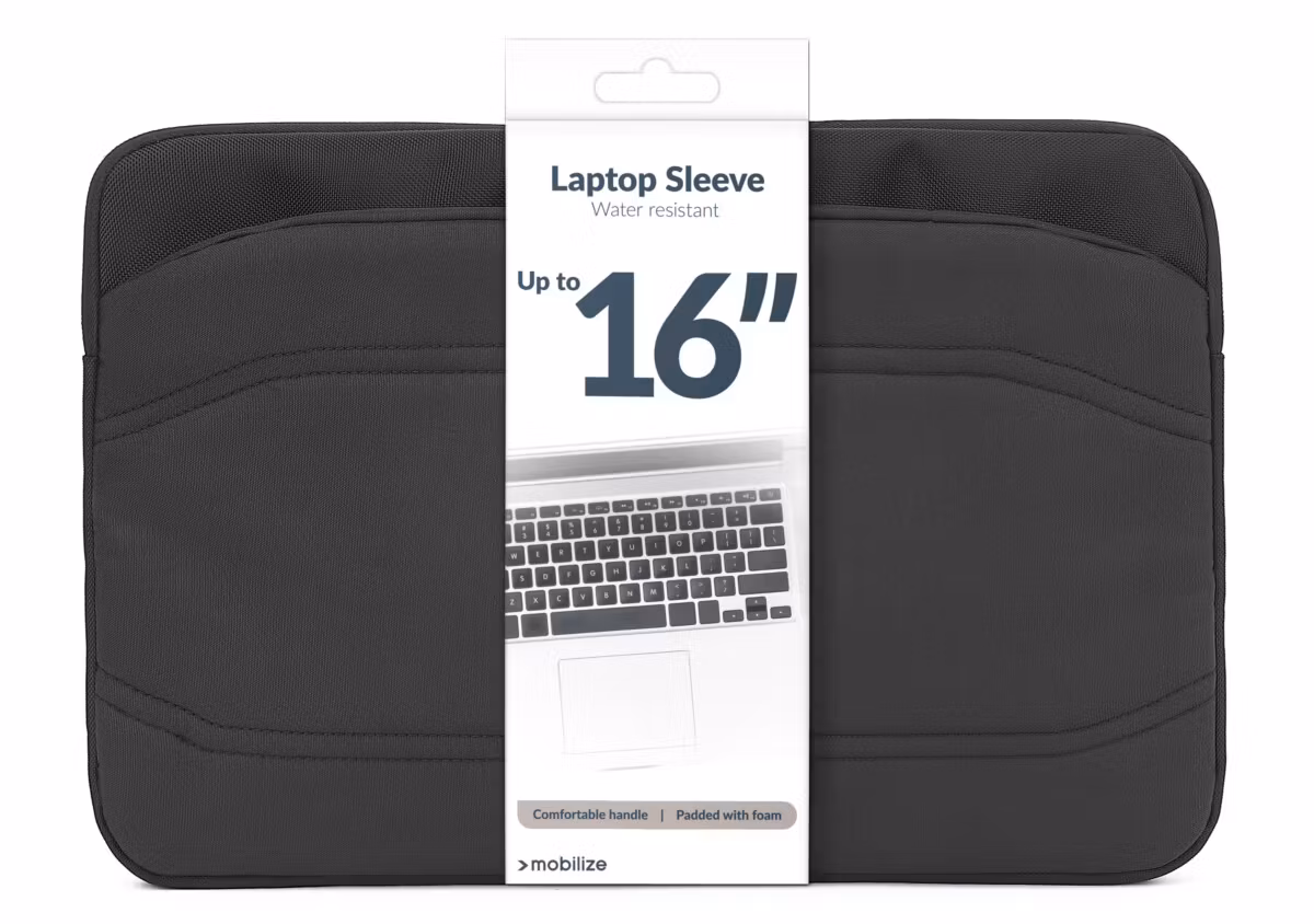 Mobilize Vannavvisende laptop veske/sleeve, opp til 17,4", sort