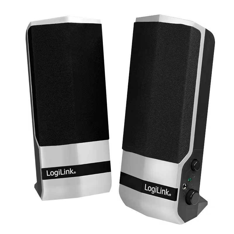 (ÅPNET ESKE) Logilink PC høyttalere USB strøm black/silver