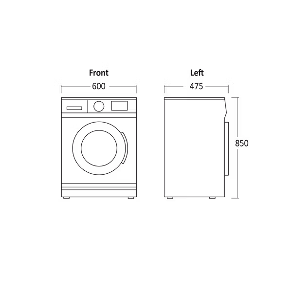 Scandomestic | Vaskemaskin | 8 kg | 1400 rpm | WMF3408WA