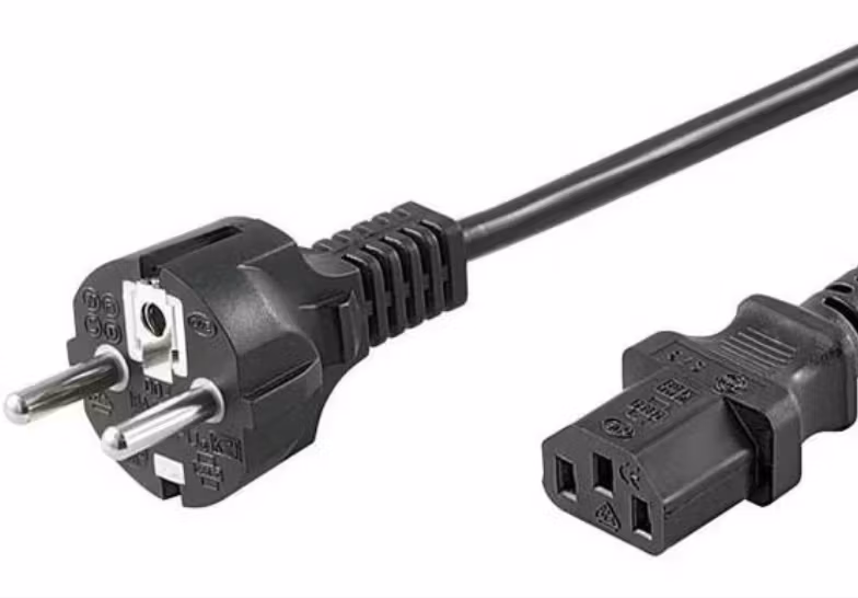 Strømkabel til stasjonær PC , 2m Schuko - C13