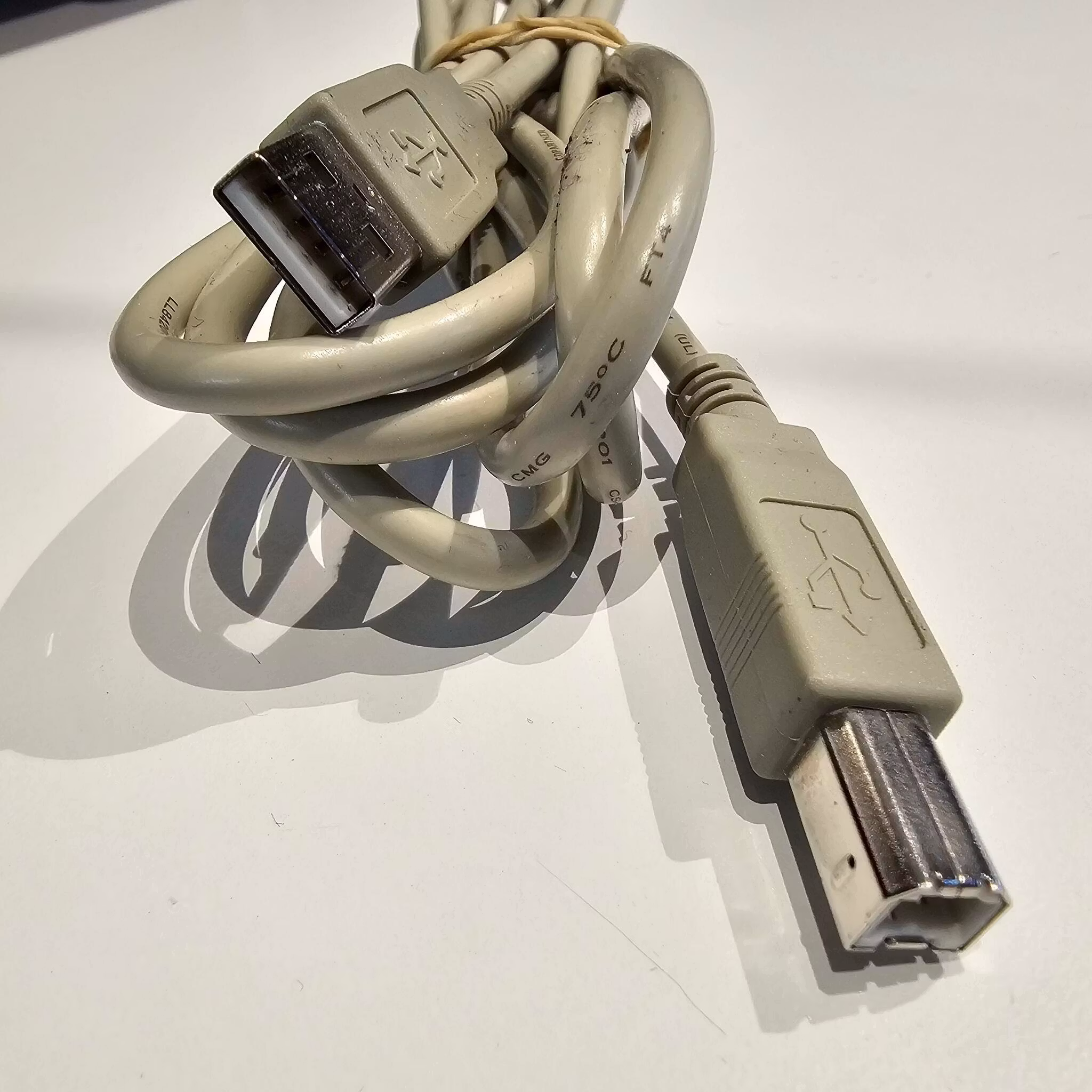 USB-A to USB-B kabel, 2m, printkabel