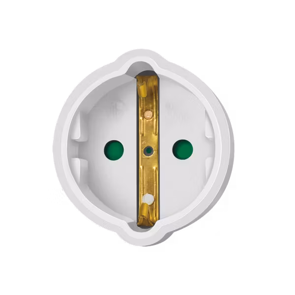 Skjøteledning, CEE 7/7 (90°) til CEE 7/3, 5m, hvit