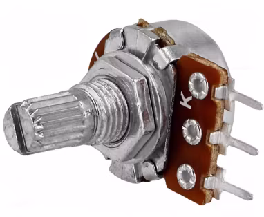 Potentiometer: shaft; single turn; 5kΩ; 125mW; ±20%; THT; 6mm; metal