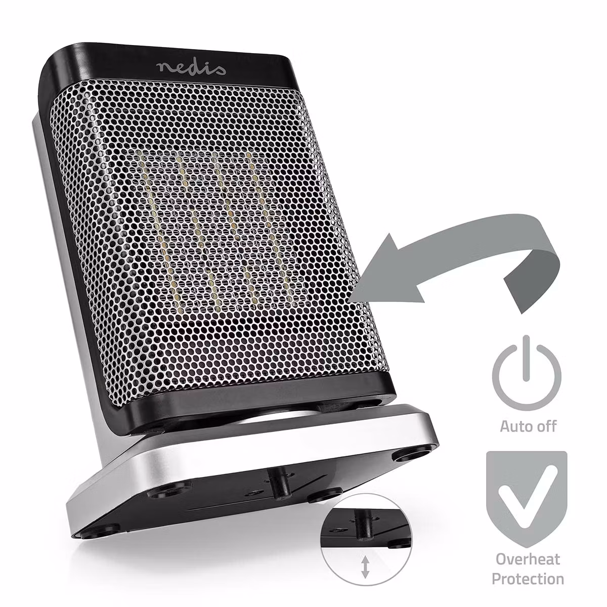 Nedis 1500W Keramisk varmeovn *