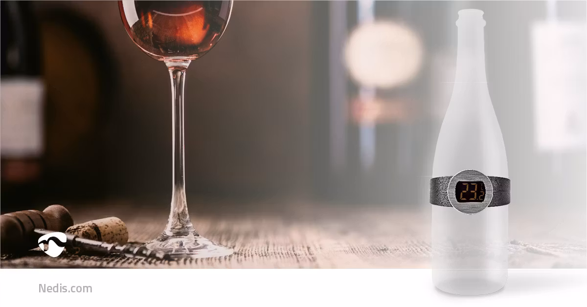 Vintermometer m/ LCD-Skjerm | 0 - 50 °C | Sort