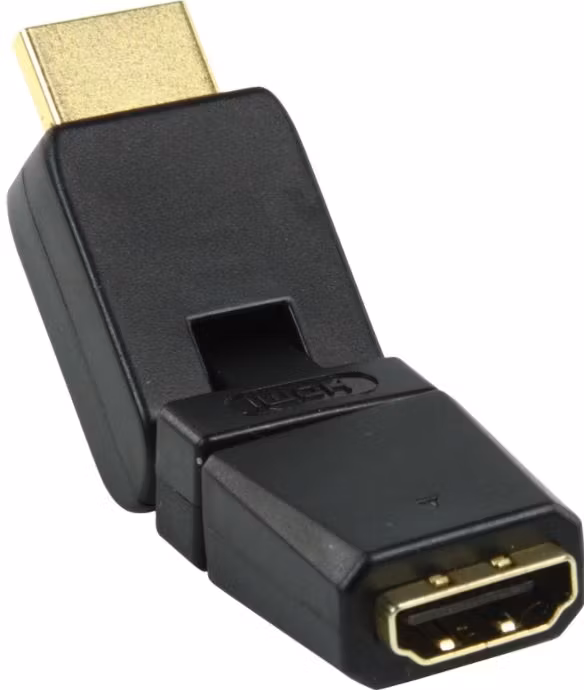 HDMI vinklet skøyt HDMI han - HDMI hun - vinklet