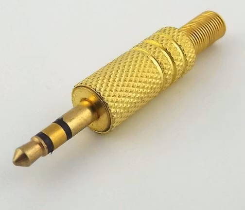 3.5mm 1/8" Stereo Male Plug Audio Cable Solder Gold TRS Adapter Connector