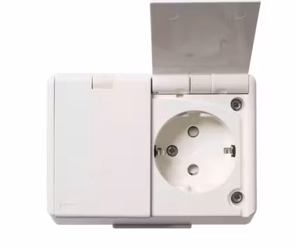 IP44 innfelt Utendørs/våtrom stikk Klapplokk og barnevern