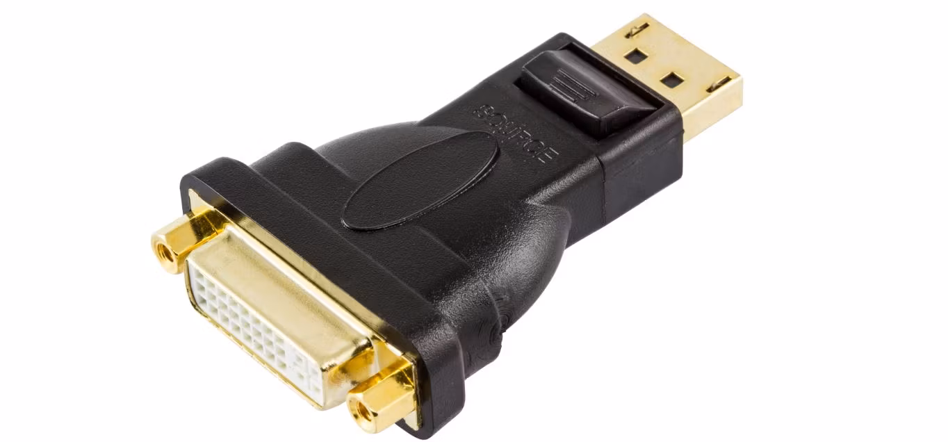 Deltaco DisplayPort til DVI-D singlelink adapter, hann - ho
