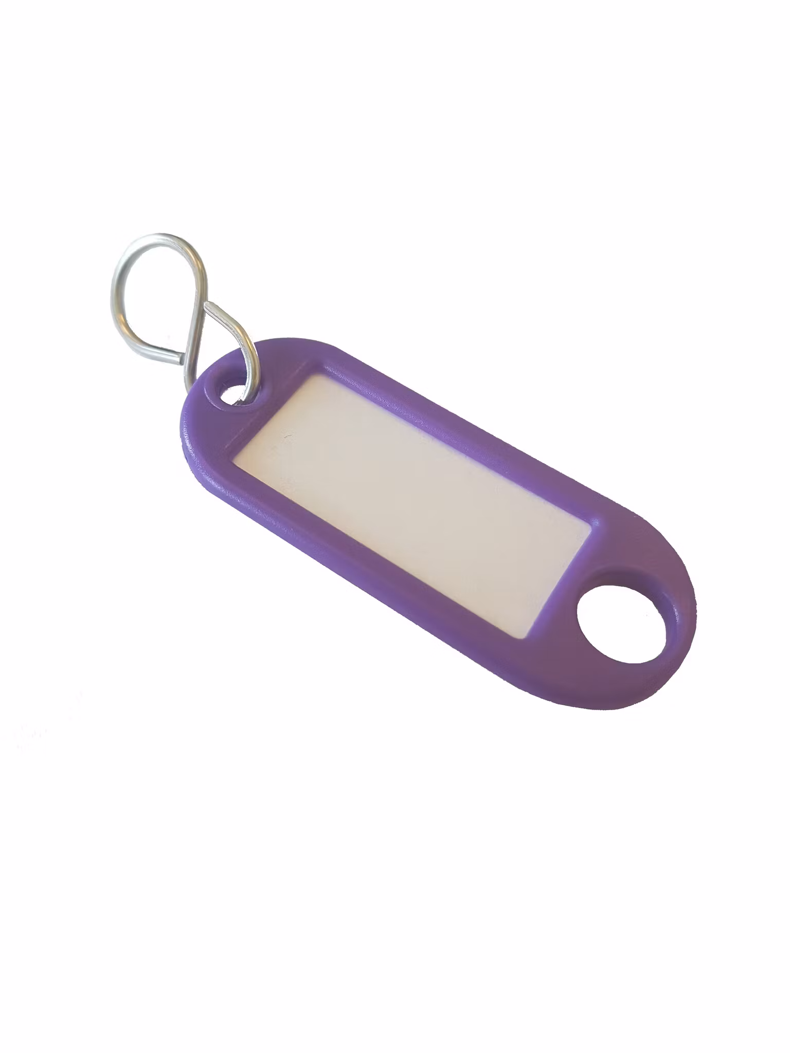 Nøkkelbrikke Violett med etikettholder