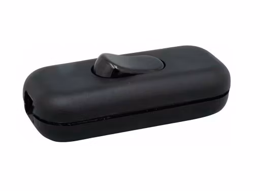 Ledningsbryter 1-pol uten jord sort