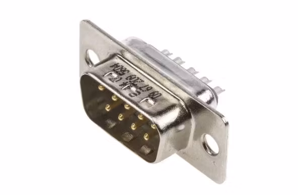 Loddbar Serial 9pin / DB9 male connector.