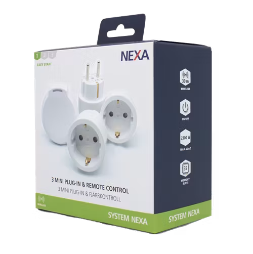 NEXA 3x Mini plug-in fjernstyrt uttak