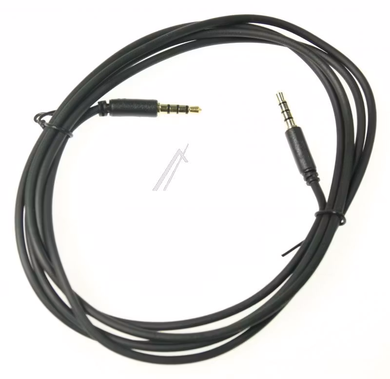 3 5mm jack 4 pin Super Slim Minijack 3.5mm kabel 4pin sort 1.5m 150cm