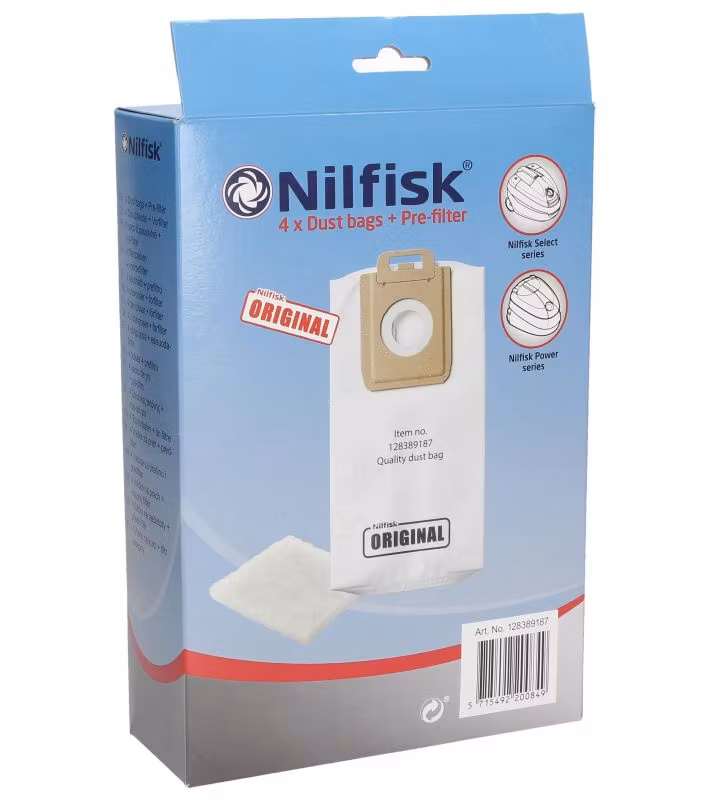 4x Originale nilfisk Select støvsugerposer til NILFISK Select