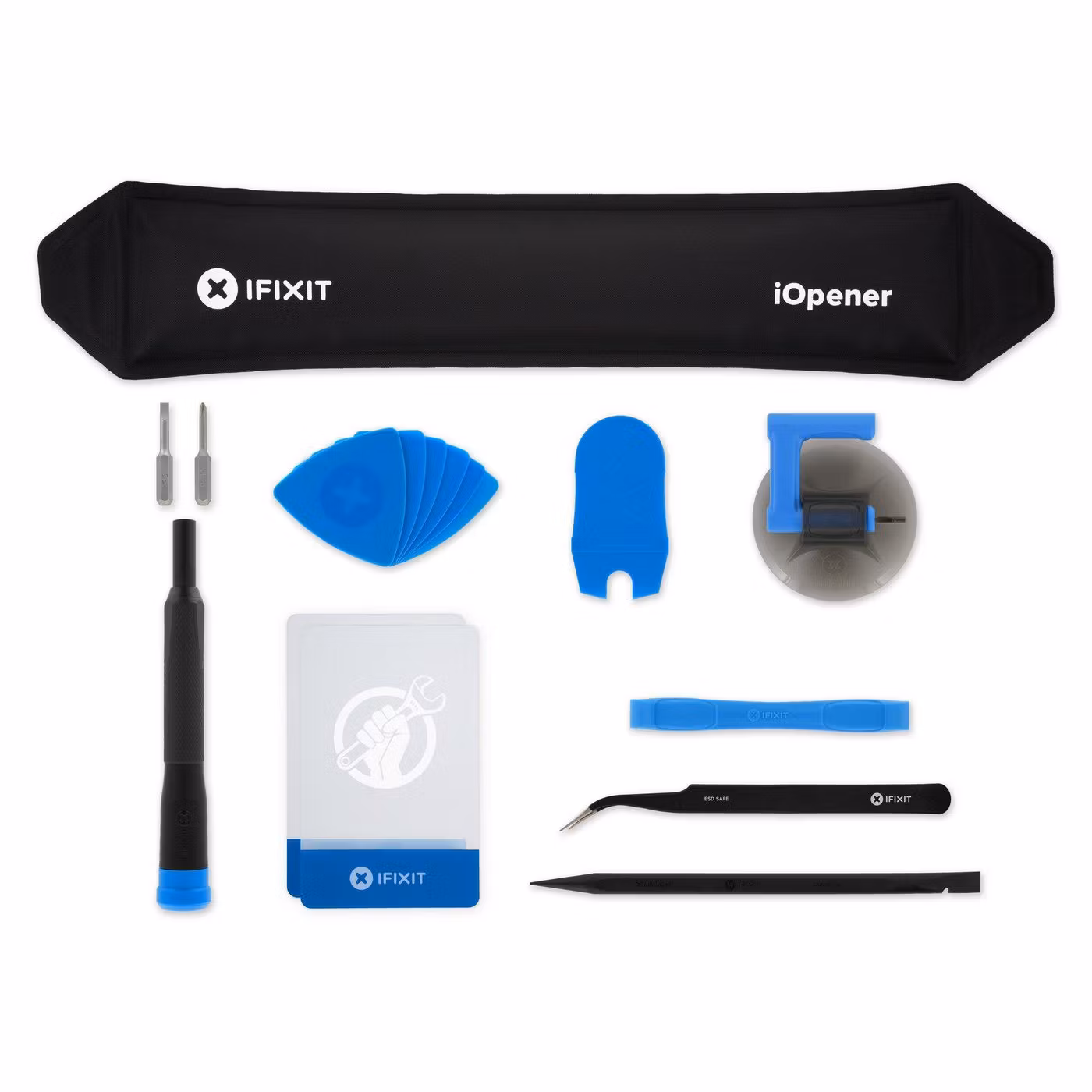 iFixit iOpener/Spudger/Opening Tool/Opening Picks (Set of 6)/Plastic Cards/Battery Blocker/Suction Handle/Tweezers, Non-toxic