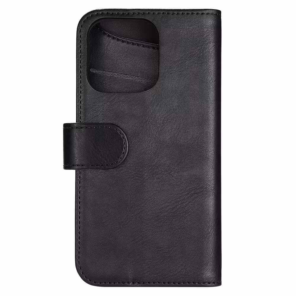 Lommebokdeksel iPhone 14 Pro | Kunstskinn | Sort