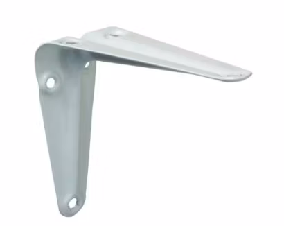 Hyllevinkel Hvit 75x100 Presset