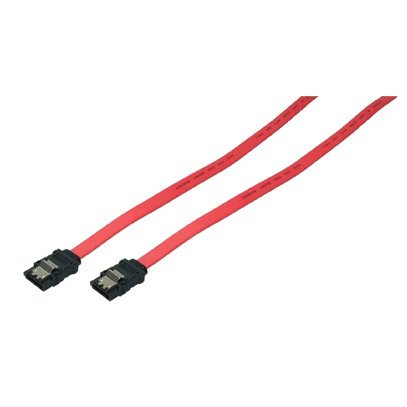 LOGILINK SATA kabel 30cm, SATA/M to SATA/M, 6 Gbps, latch, rød