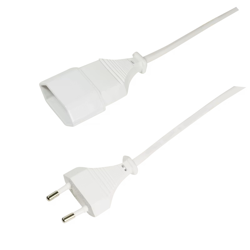 LOGILINK Forlengelseskabel strøm, CEE 7/16, hvit, 1m
