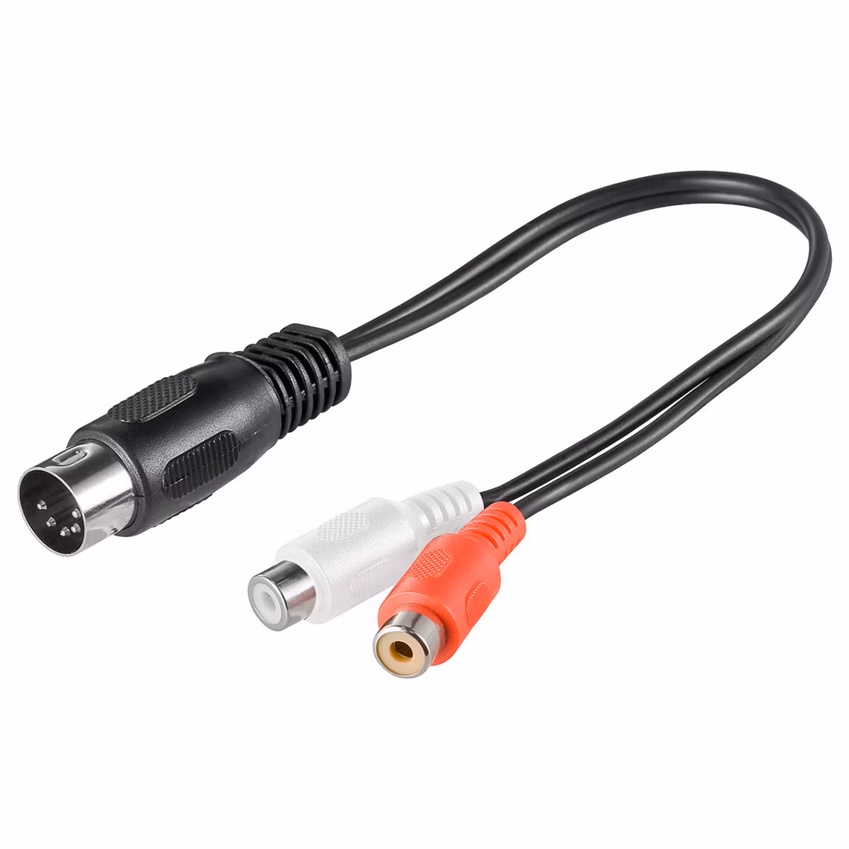 DIN 5pin han til 2x phono hun, 20cm