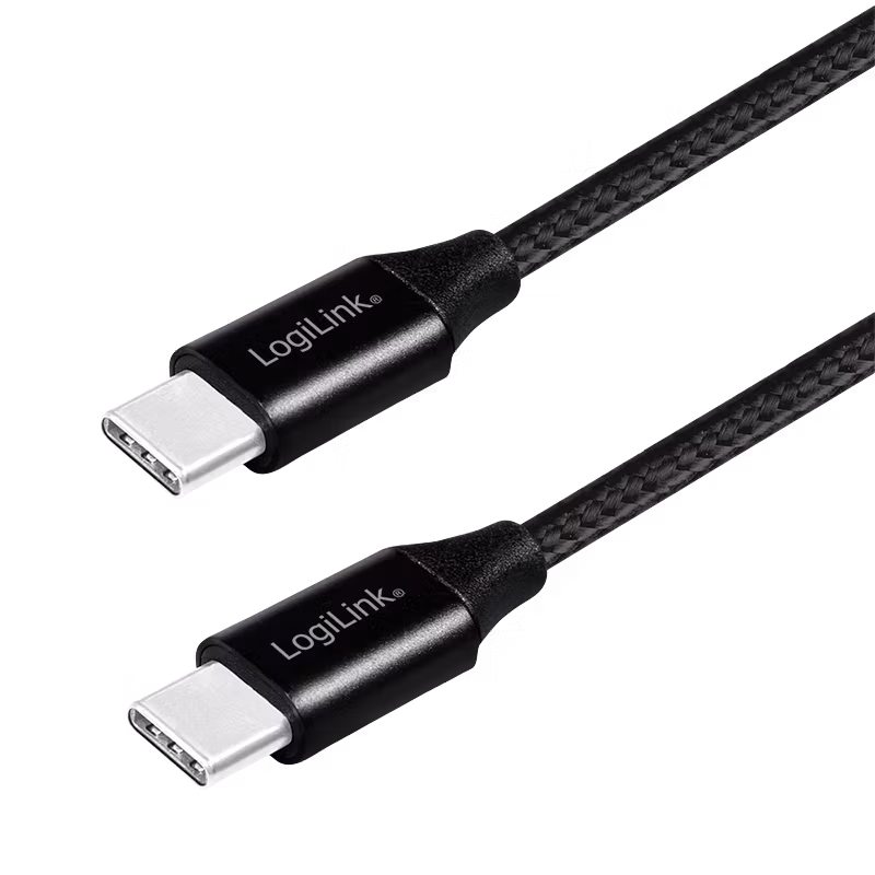 LOGILINK USB-C - USB-C kabel 1m 3A sort