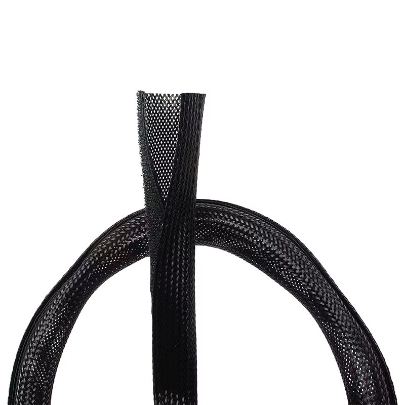 Kabelstrømpe med borrelås | 32mm | 1,8m | Svart