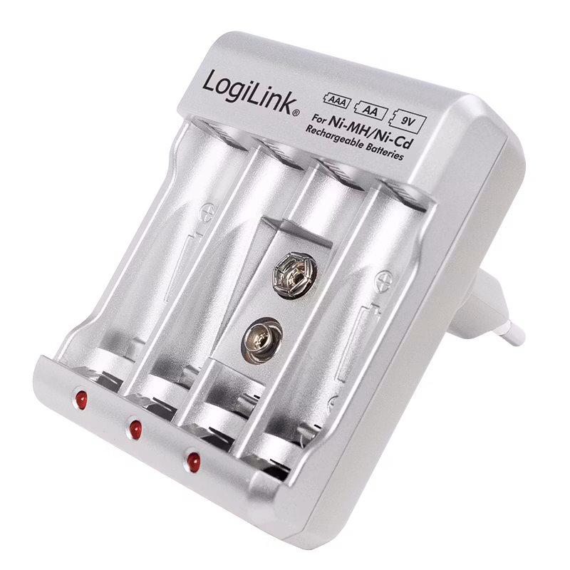 LOGILINK Battery charger for Ni-MH/Ni-Cd AA/AAA/9V accumulators