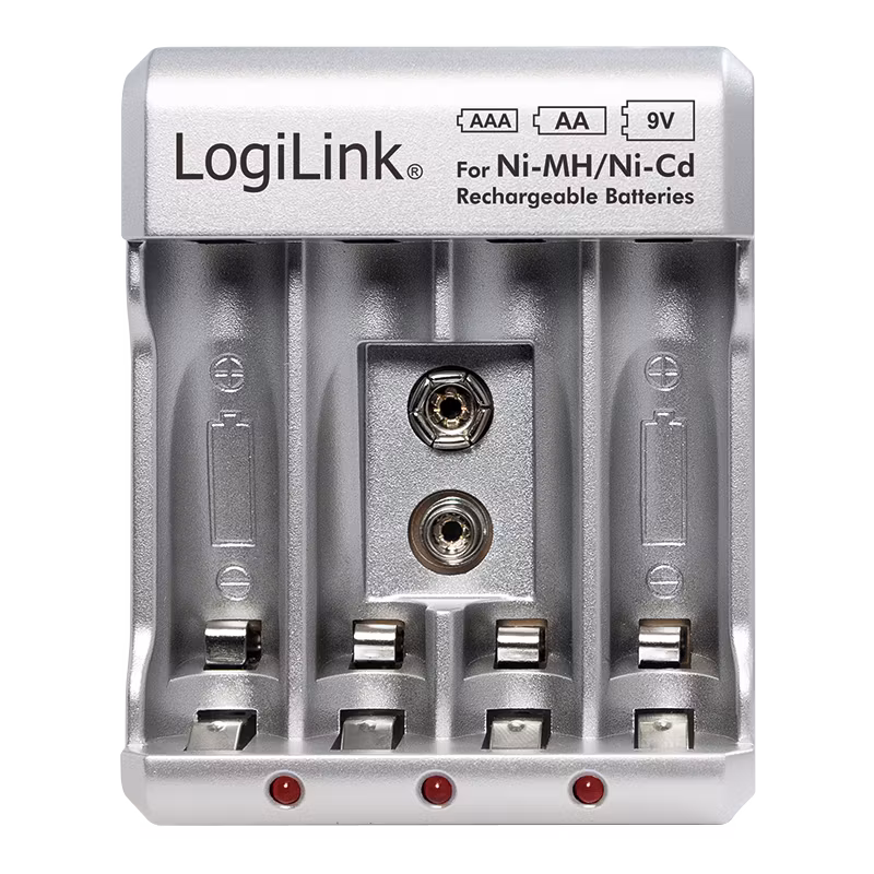 LOGILINK Battery charger for Ni-MH/Ni-Cd AA/AAA/9V accumulators