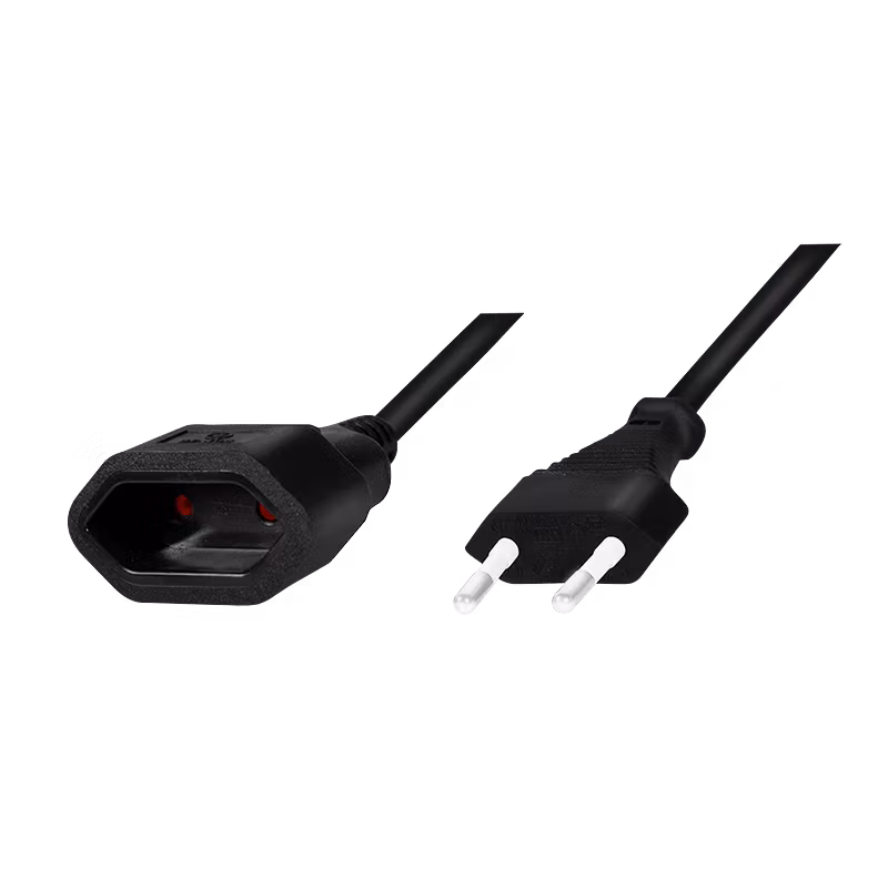 LOGILINK Power cable extension, CEE 7/16, black, 1 m