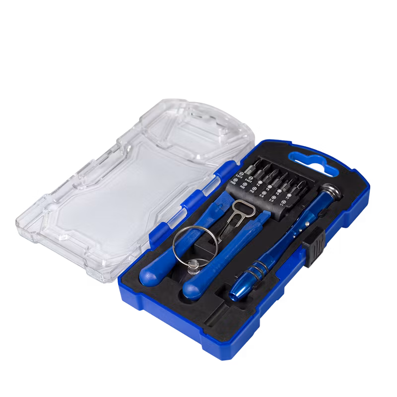 Skrutrekkersett med påmonterbare bits og tilbehør | 17 deler