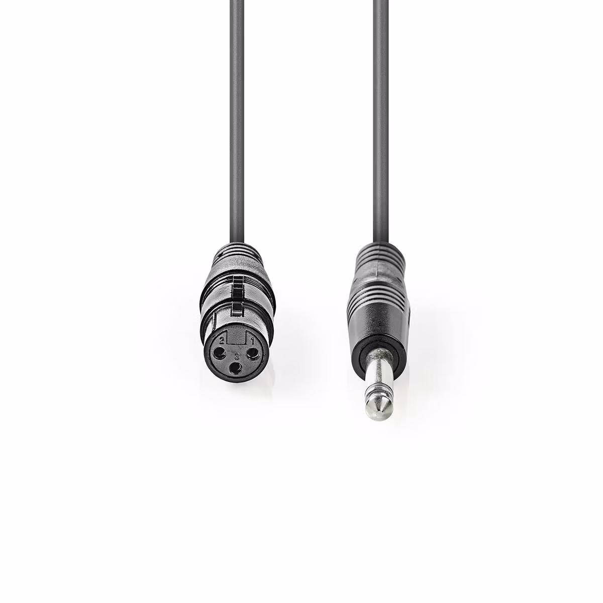 Nedis 5m XLR 3pin hun til jack 6,35mm kabel han