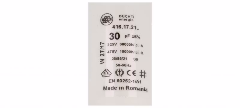 Startkondensator 30,0UF-450V twin cable 250mm