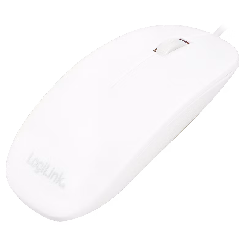 LOGILINK Optisk kablet USB-mus, hvit
