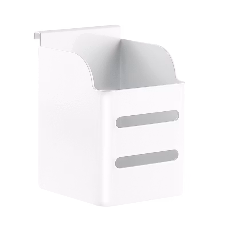 Slatwall boks i stål for penner / skrujern m.m (hvit farge)